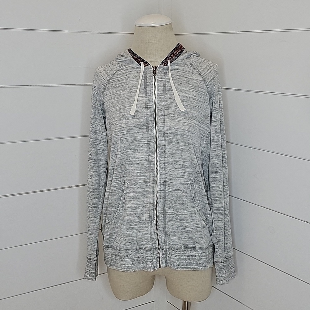 Eddie Bauer medium grey zipper hoodie jacket